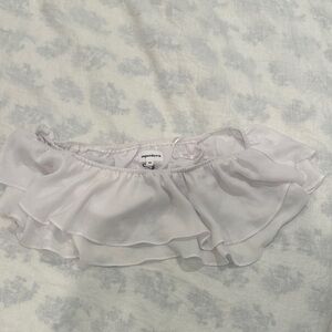 Superdown Ivory Ruffled Off-Shoulder Top